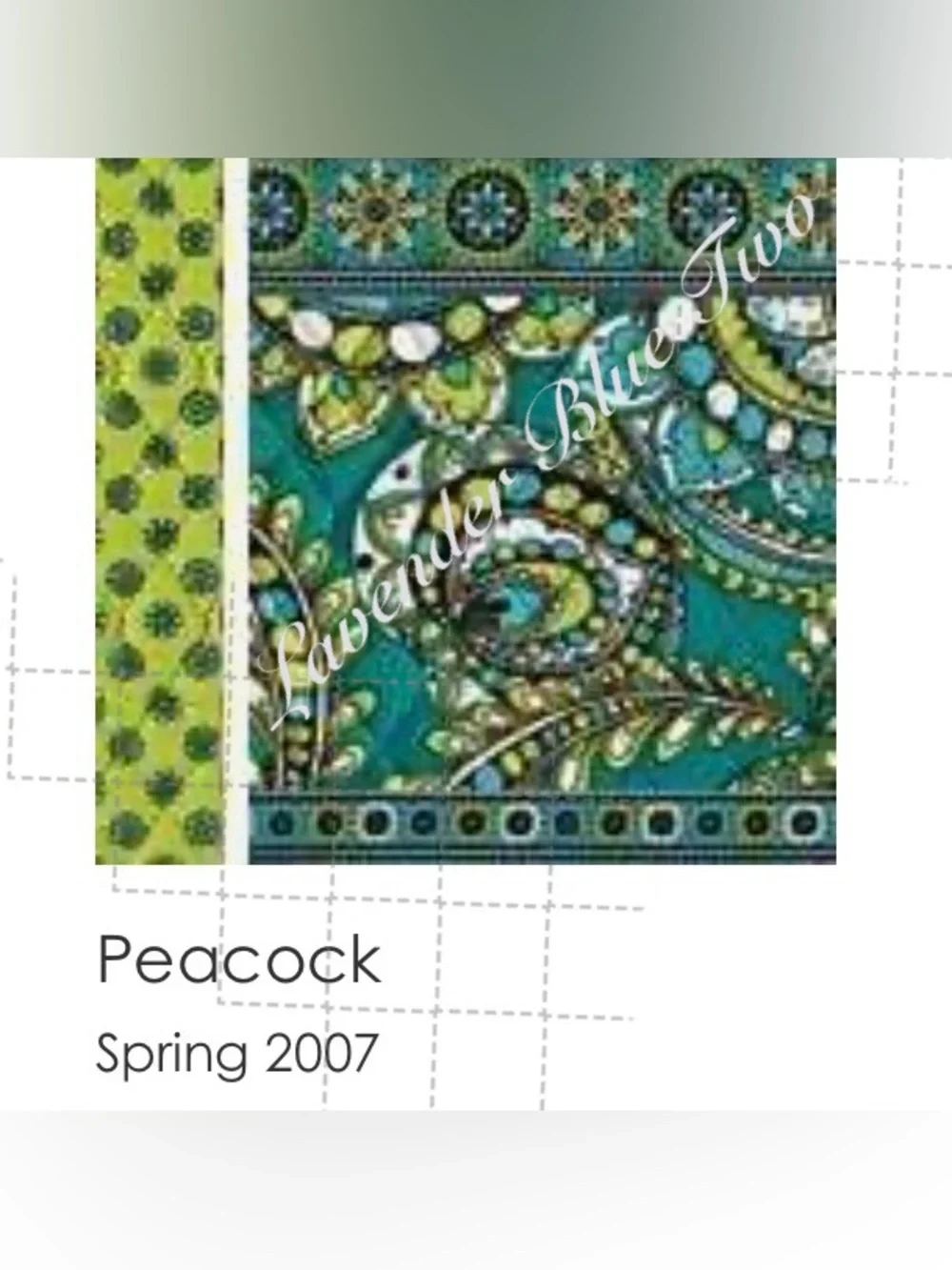 Vintage VERA BRADLEY Peacock 2007 Cosmetic Case Zip Top Close Y2K Turquoise USA